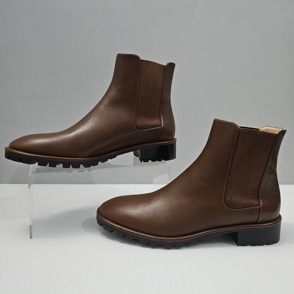 NEW Stuart Weitzman Laine Ankle Bootie Womens 8.5 Brown Leather Chelsea Fall - Picture 2 of 12